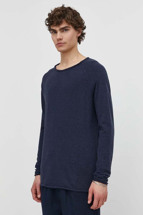 American Vintage Pamučna majica dugih rukava American Vintage boja: bijela, bez uzorka