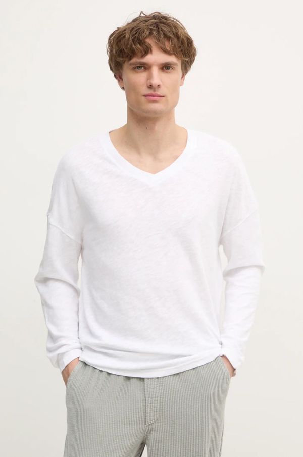 American Vintage Pamučna majica dugih rukava American Vintage boja: bijela, bez uzorka, MSON02FGE25