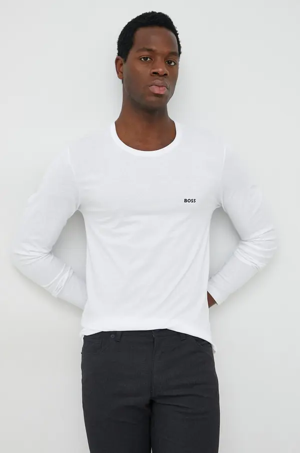 Boss Pamučna majica dugih rukava BOSS 3-pack  LSShirtRN 3P Classic