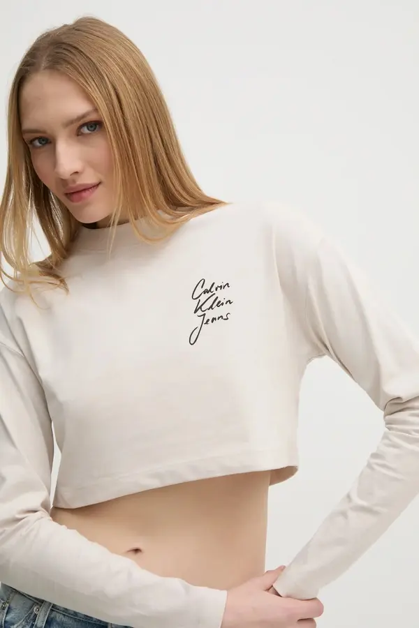 Calvin Klein Jeans Pamučna majica dugih rukava Calvin Klein Jeans