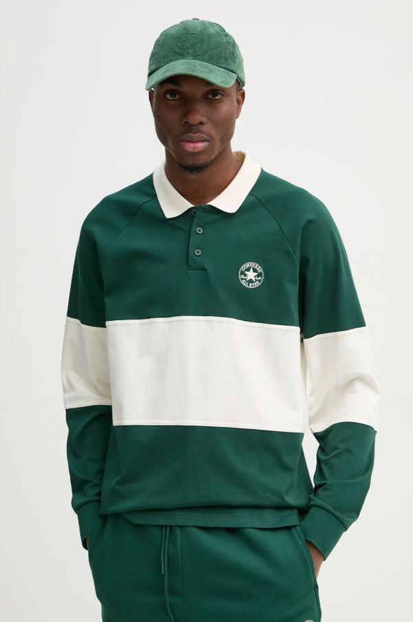 Converse Pamučna majica dugih rukava Converse boja: zelena, s uzorkom, 10027563-A01