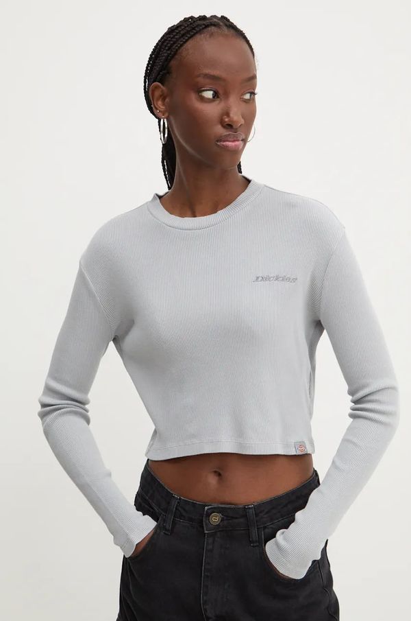 Dickies Pamučna majica dugih rukava Dickies PLENTYWOOD boja: siva, DK0A866E