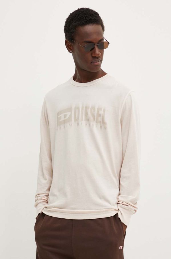 Diesel Pamučna majica dugih rukava Diesel T-ADJUST-LS-K4 boja: ružičasta, s uzorkom, A14021.0AJDD