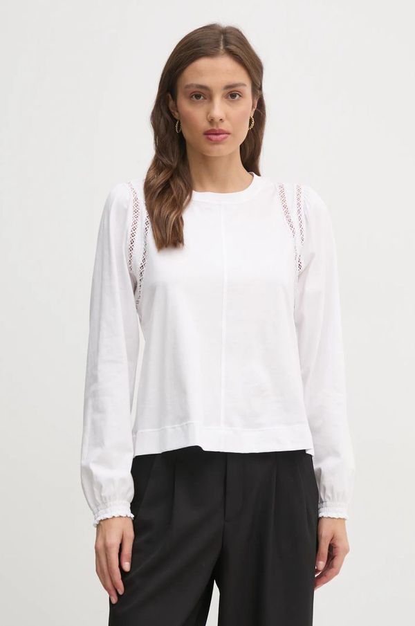 DKNY Pamučna majica dugih rukava Dkny boja: bijela, DJ4T1336