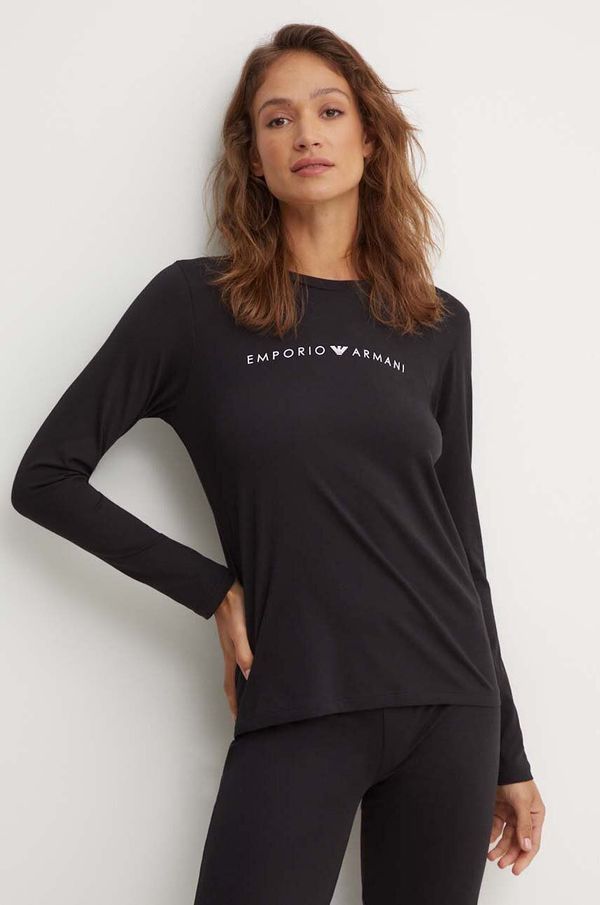Emporio Armani Underwear Pamučna majica dugih rukava Emporio Armani Underwear boja: crna, 164721 4F227