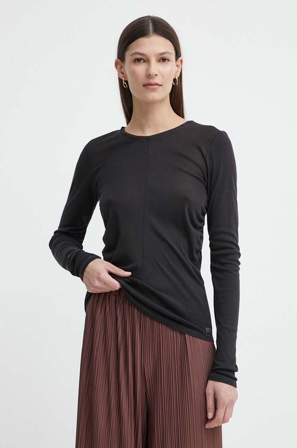 G-Star Raw Pamučna majica dugih rukava G-Star Raw boja: crna