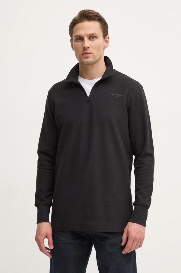 G-Star Raw Pamučna majica dugih rukava G-Star Raw boja: crna, s tiskom, D26452-D617