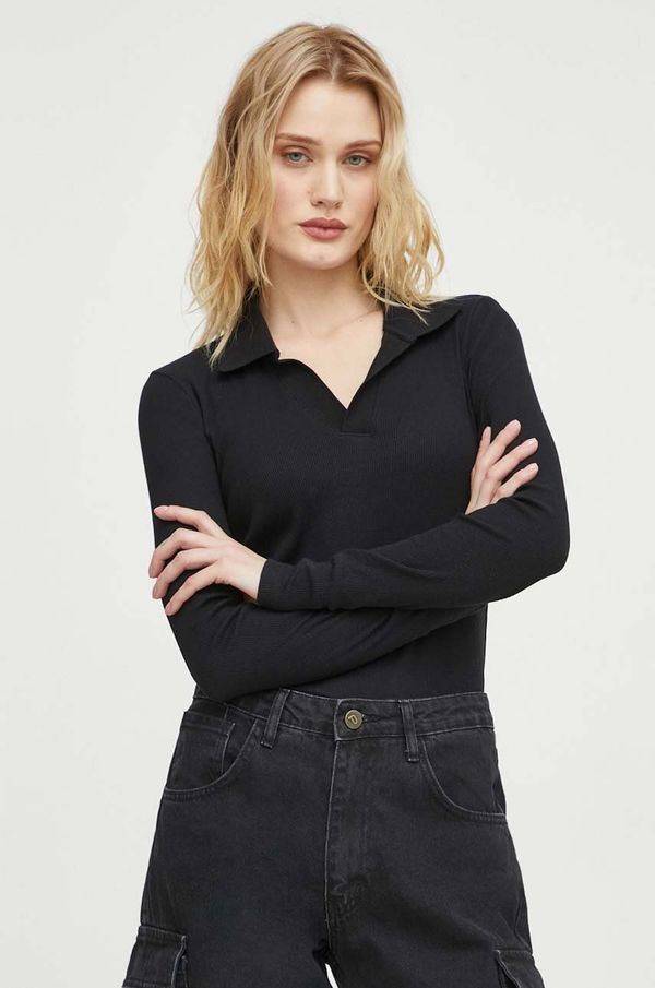 G-Star Raw Pamučna majica dugih rukava G-Star Raw boja: crna