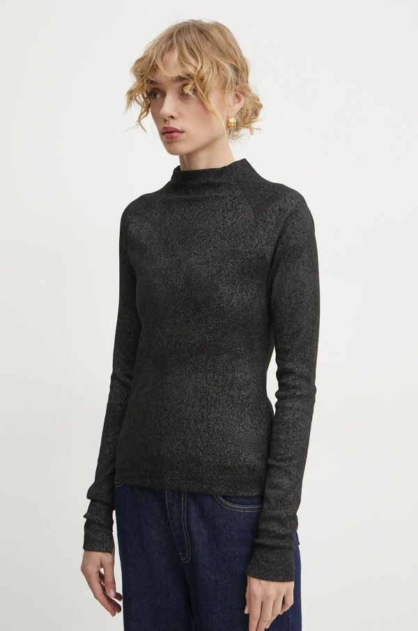 G-Star Raw Pamučna majica dugih rukava G-Star Raw boja: siva, s poludolčevitom, D25069-D799