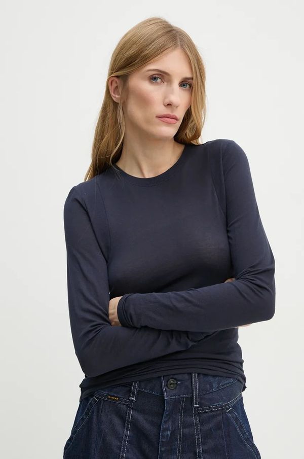 G-Star Raw Pamučna majica dugih rukava G-Star Raw boja: tamno plava, D25058-C954