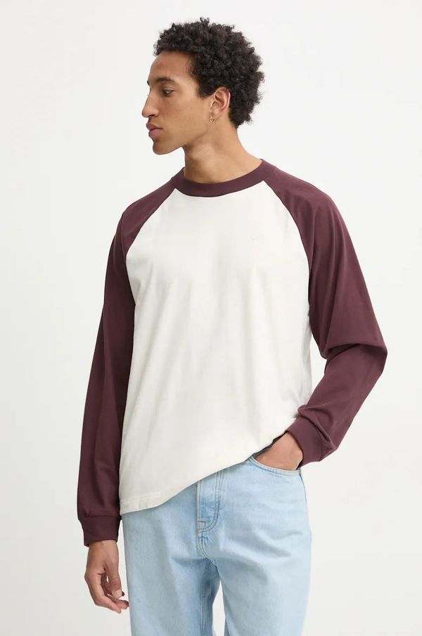 Hollister Co. Pamučna majica dugih rukava Hollister Co. boja: bež, s uzorkom, KI324-4170