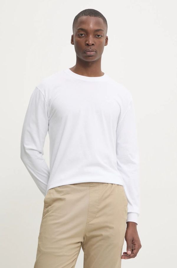 Hollister Co. Pamučna majica dugih rukava Hollister Co. boja: bijela, bez uzorka, KI324-4198