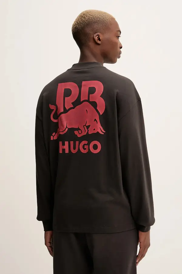 HUGO Pamučna majica dugih rukava HUGO  Doverlo_RB