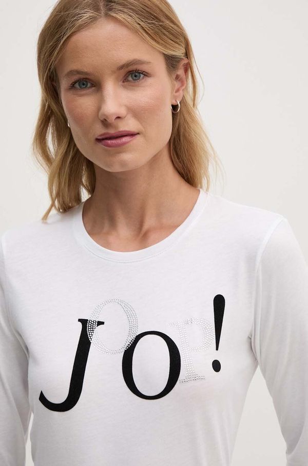 Joop! Pamučna majica dugih rukava Joop! boja: bijela, 30044869