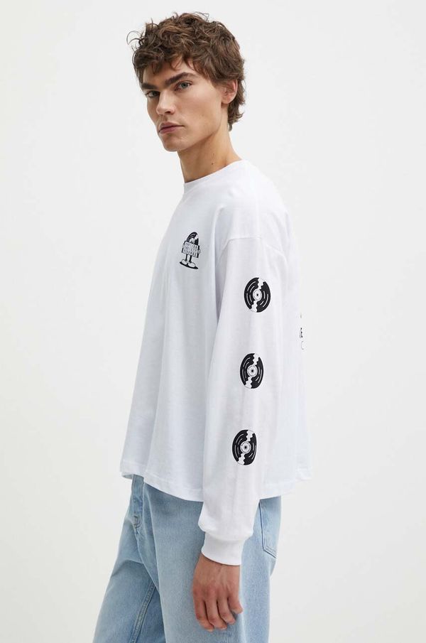 Kaotiko Pamučna majica dugih rukava Kaotiko boja: bijela, s tiskom, AP002-01-G002
