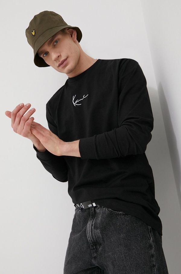 Karl Kani Pamučna majica dugih rukava Karl Kani boja: crna, s aplikacijom