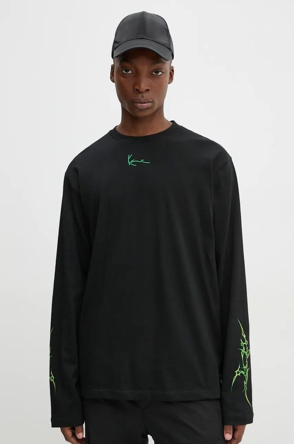 Karl Kani Pamučna majica dugih rukava Karl Kani boja: crna, s tiskom, 60240012