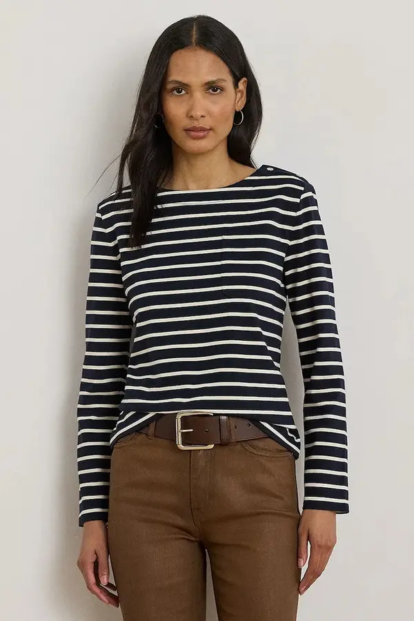 Lauren Ralph Lauren Pamučna majica dugih rukava Lauren Ralph Lauren