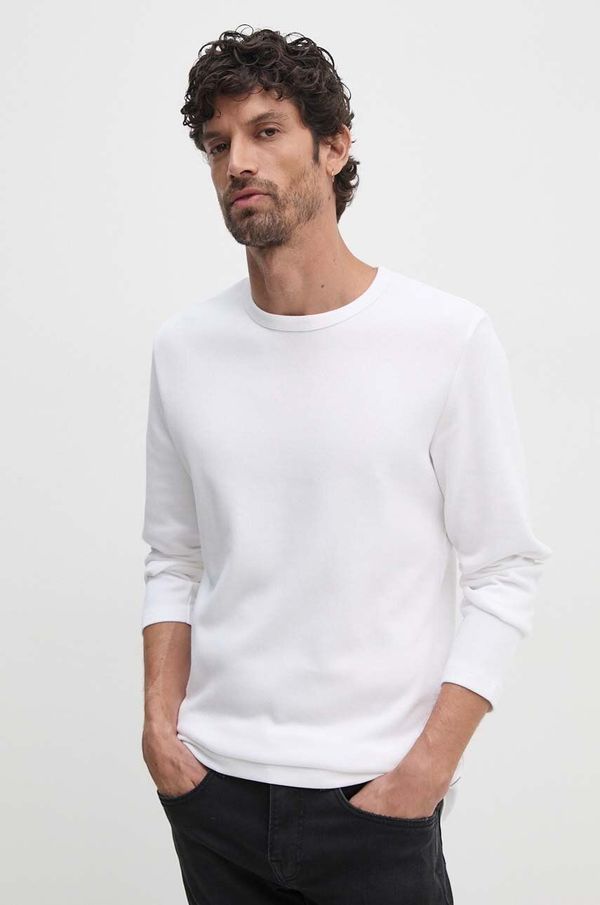 Lindbergh Pamučna majica dugih rukava Lindbergh boja: bijela, bez uzorka, 30-403021