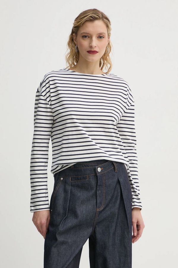 Marc O'Polo Pamučna majica dugih rukava Marc O'Polo boja: bijela, 5000005465