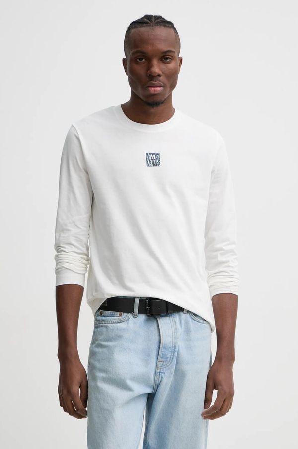 Marc O'Polo Pamučna majica dugih rukava Marc O'Polo boja: bijela, s tiskom, 520201252058