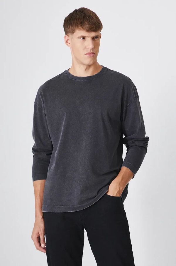 Medicine Pamučna majica dugih rukava Medicine boja: crna, bez uzorka