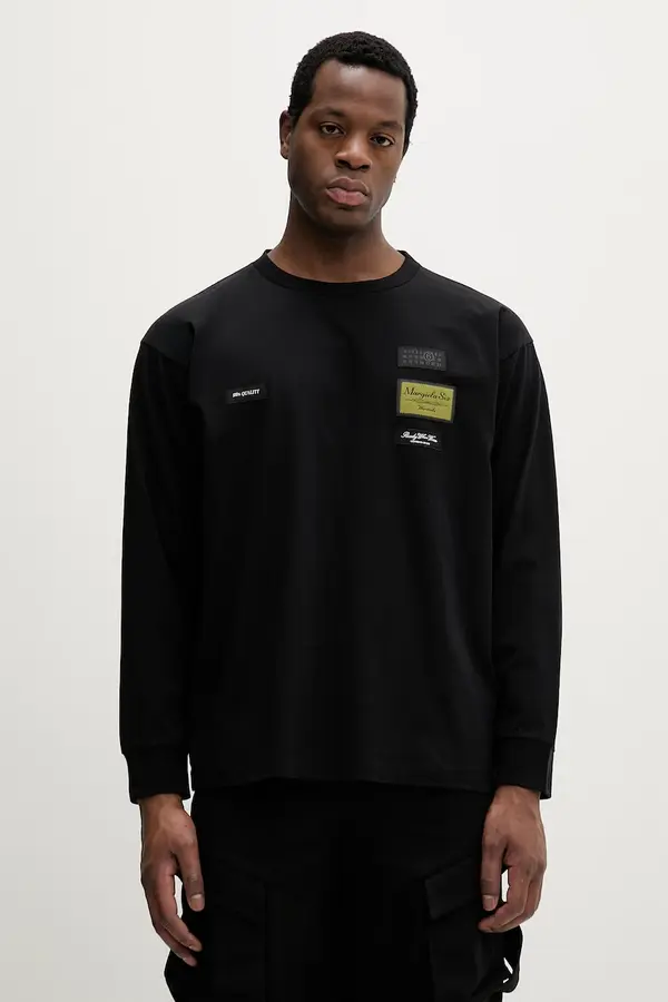 MM6 Maison Margiela Pamučna majica dugih rukava MM6 Maison Margiela