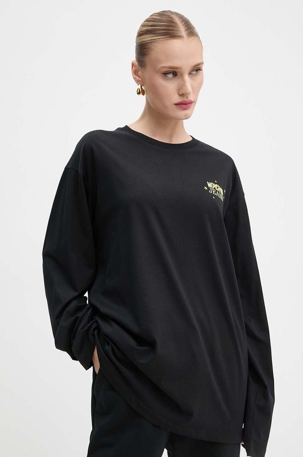 Moschino Jeans Pamučna majica dugih rukava Moschino Jeans boja: crna, A1219 8733
