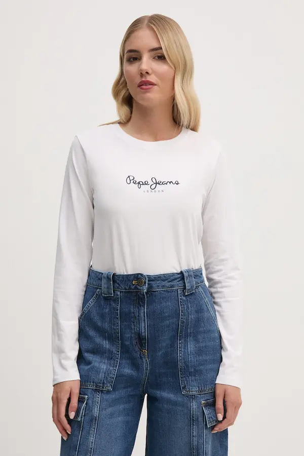 Pepe Jeans Pamučna majica dugih rukava Pepe Jeans FIORE LS