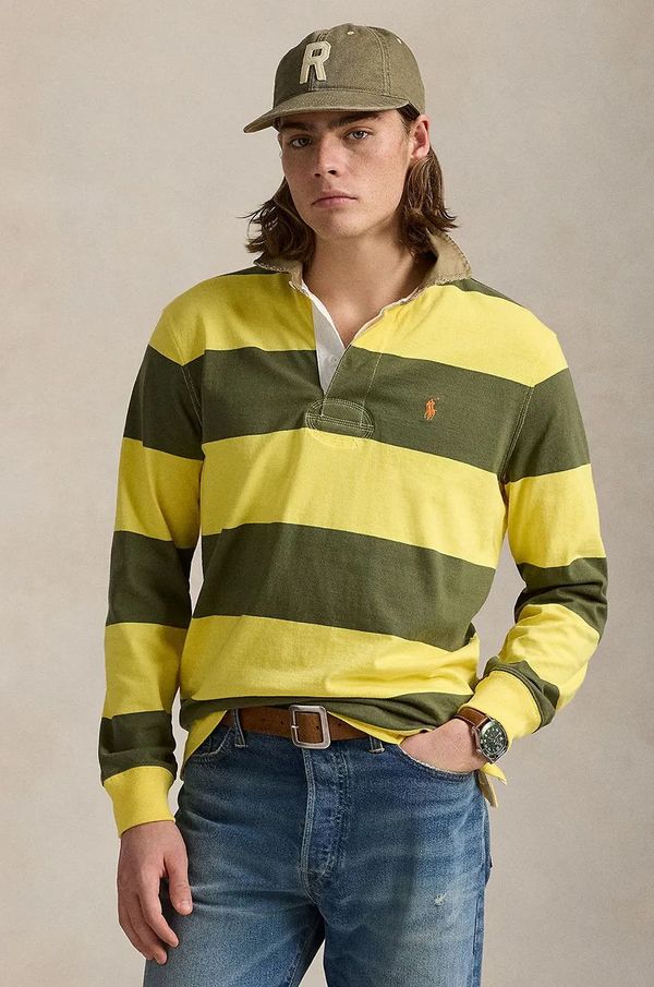 Polo Ralph Lauren Pamučna majica dugih rukava Polo Ralph Lauren boja: zelena, s uzorkom, 710967648