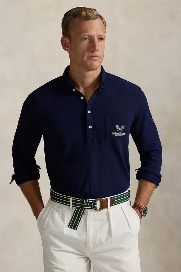 Polo Ralph Lauren Pamučna majica dugih rukava Polo Ralph Lauren Wimbledon Collection
