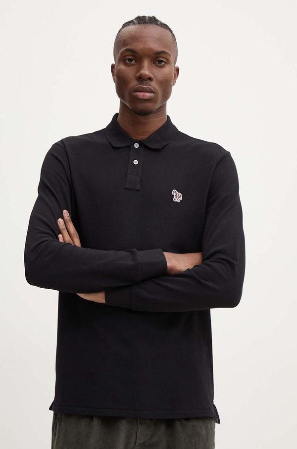 PS Paul Smith Pamučna majica dugih rukava PS Paul Smith boja: crna, bez uzorka, M2R.115L.KZEBRA