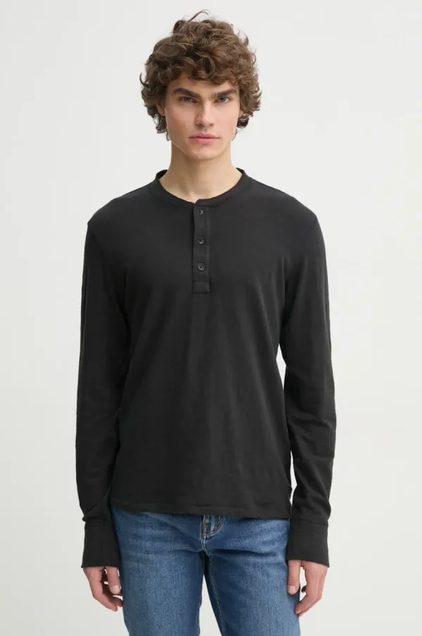 rag & bone Pamučna majica dugih rukava Rag & Bone boja: crna, bez uzorka, M000T676G