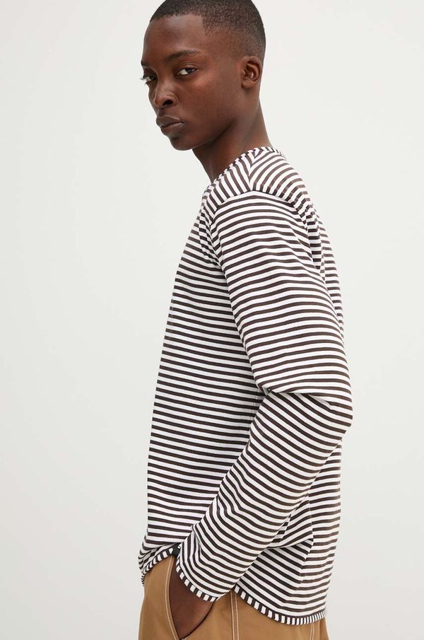 Sunnei Pamučna majica dugih rukava Sunnei boja: smeđa, s uzorkom, RTWXJER004