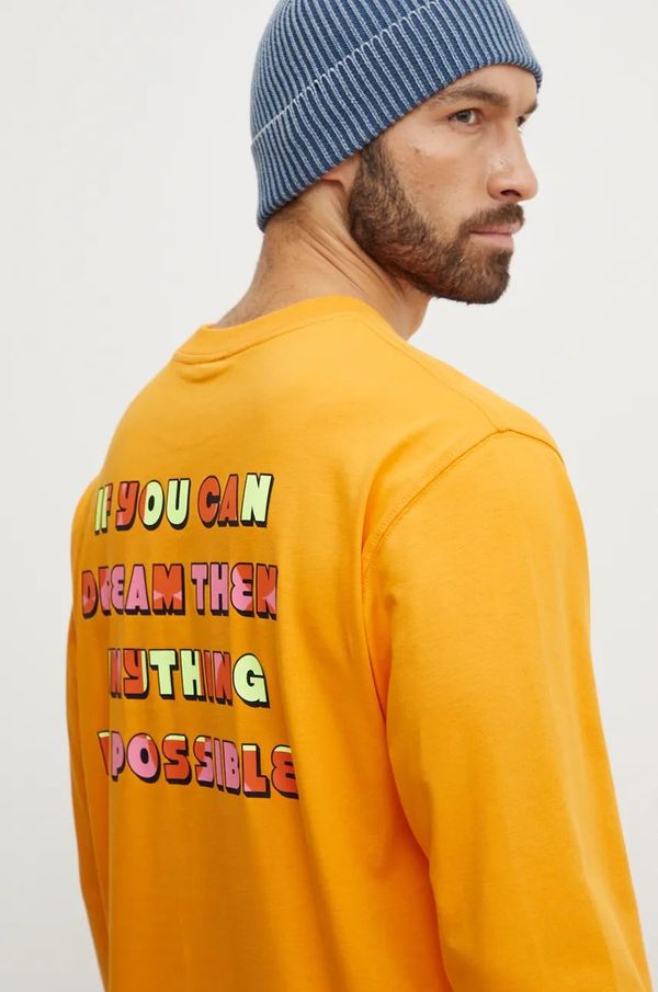 The North Face Pamučna majica dugih rukava The North Face TNF x Yinka Ilori boja: narančasta, NF0A89CA1IW1