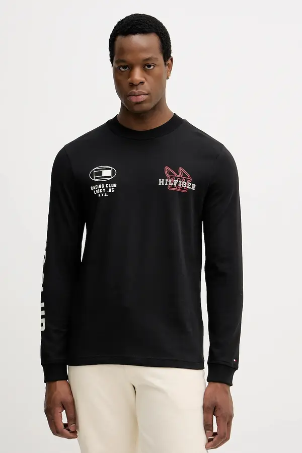 Tommy Hilfiger Pamučna majica dugih rukava Tommy Hilfiger