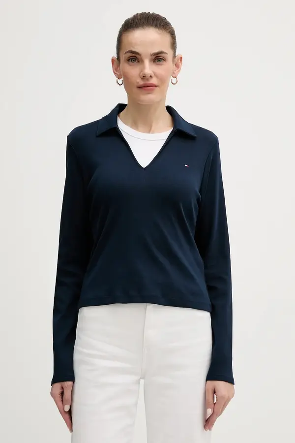 Tommy Hilfiger Pamučna majica dugih rukava Tommy Hilfiger