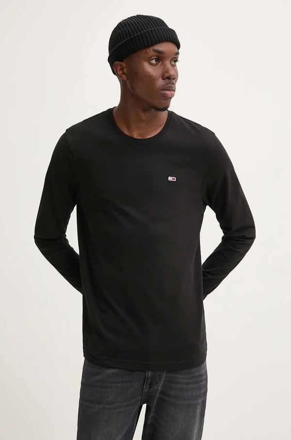 Tommy Jeans Pamučna majica dugih rukava Tommy Jeans 2-pack boja: crna, bez uzorka, DM0DM20731