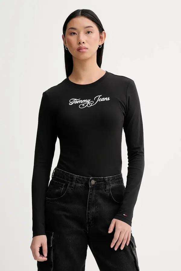 Tommy Jeans Pamučna majica dugih rukava Tommy Jeans
