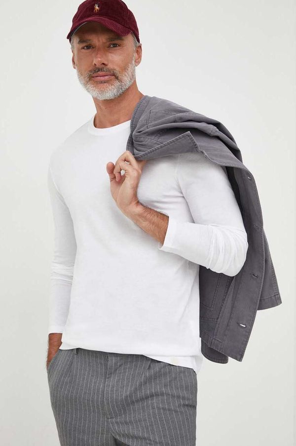 United Colors of Benetton Pamučna majica dugih rukava United Colors of Benetton boja: bijela, glatki model