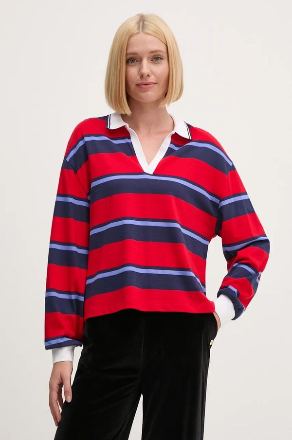 United Colors of Benetton Pamučna majica dugih rukava United Colors of Benetton boja: crvena, 38Y3D300T