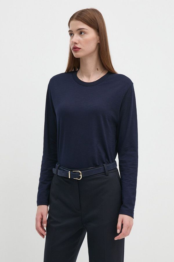 United Colors of Benetton Pamučna majica dugih rukava United Colors of Benetton boja: tamno plava, 3BVXD107Y
