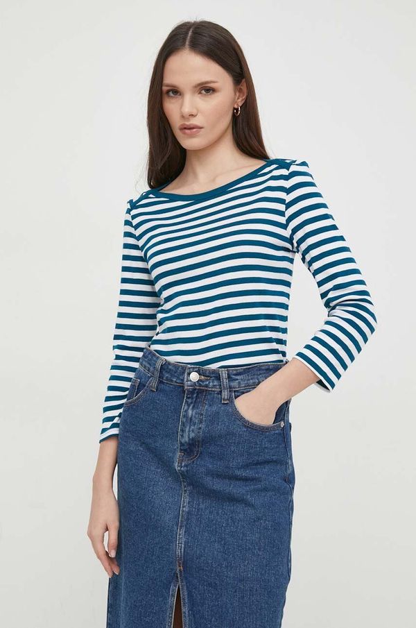 United Colors of Benetton Pamučna majica dugih rukava United Colors of Benetton boja: tamno plava