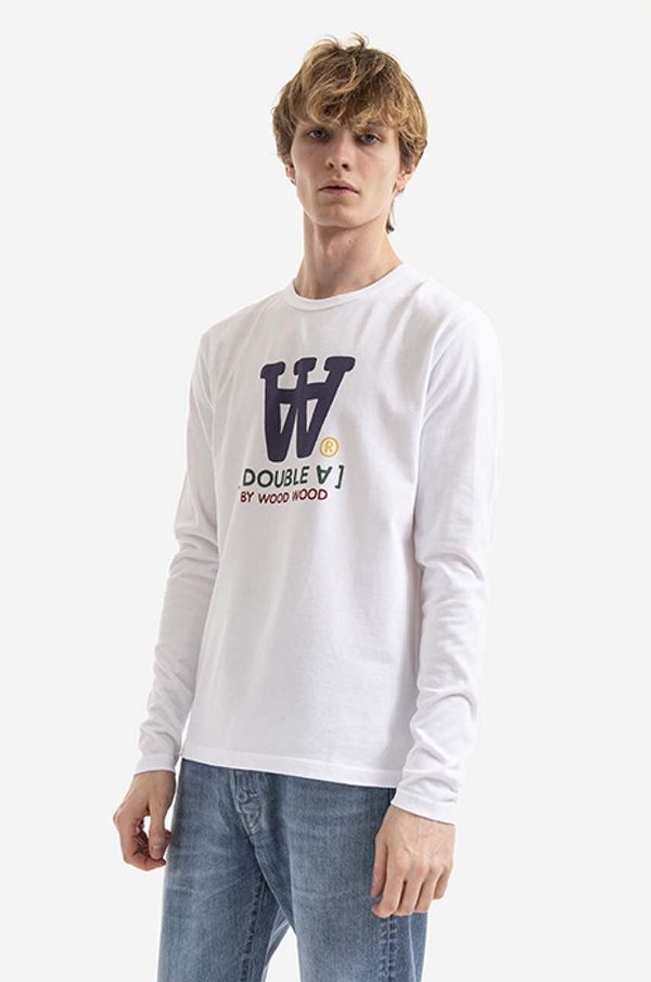 Wood Wood Pamučna majica dugih rukava Wood Wood Mel boja: bijela, s tiskom, 10285402.2323-WHITE