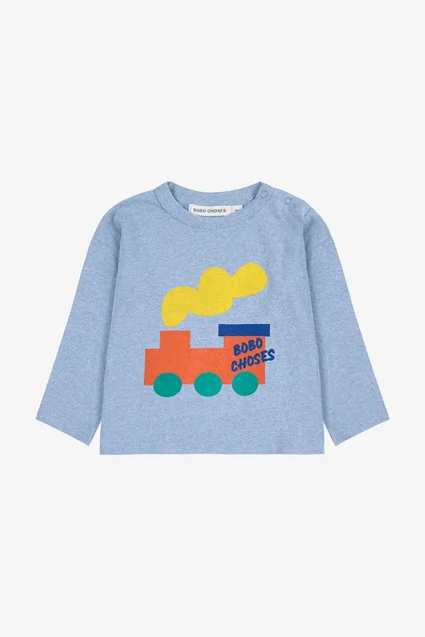Bobo Choses Pamučna majica dugih rukava za bebe Bobo Choses Choo Choo