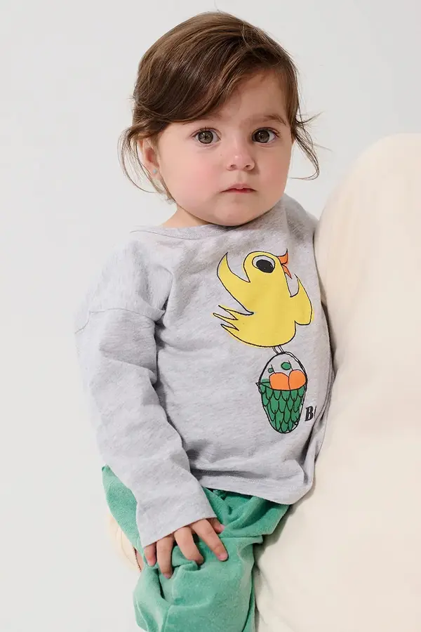 Bobo Choses Pamučna majica dugih rukava za bebe Bobo Choses Flying Oranges
