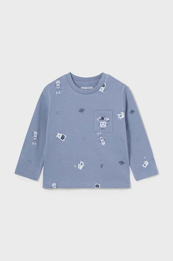 Mayoral Pamučna majica dugih rukava za bebe Mayoral s uzorkom, 2041