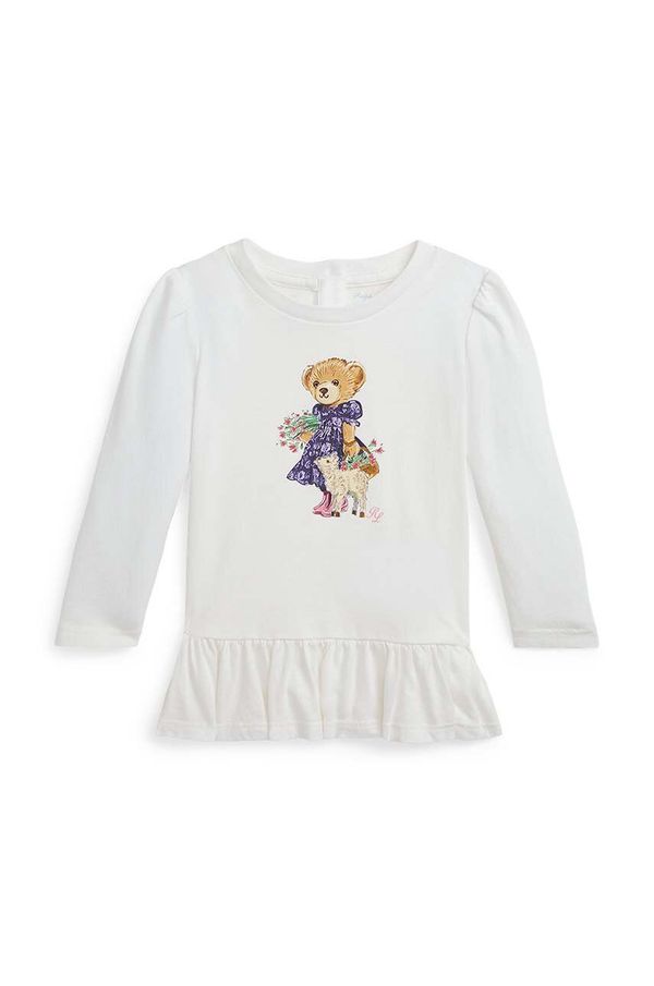 Polo Ralph Lauren Pamučna majica dugih rukava za bebe Polo Ralph Lauren boja: bijela, 310952348001
