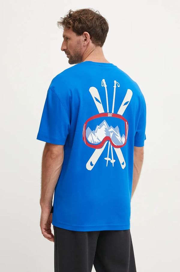 EA7 Emporio Armani Pamučna majica EA7 Emporio Armani za muškarce, s tiskom, AF10441.7M000019