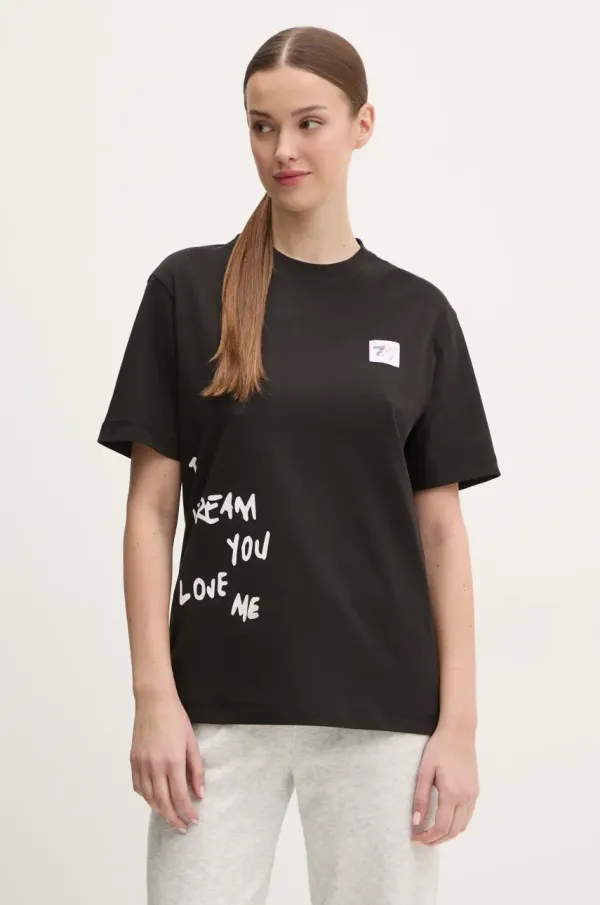 EA7 Emporio Armani Pamučna majica EA7 Emporio Armani za žene, boja: crna, AF13243.7X000032